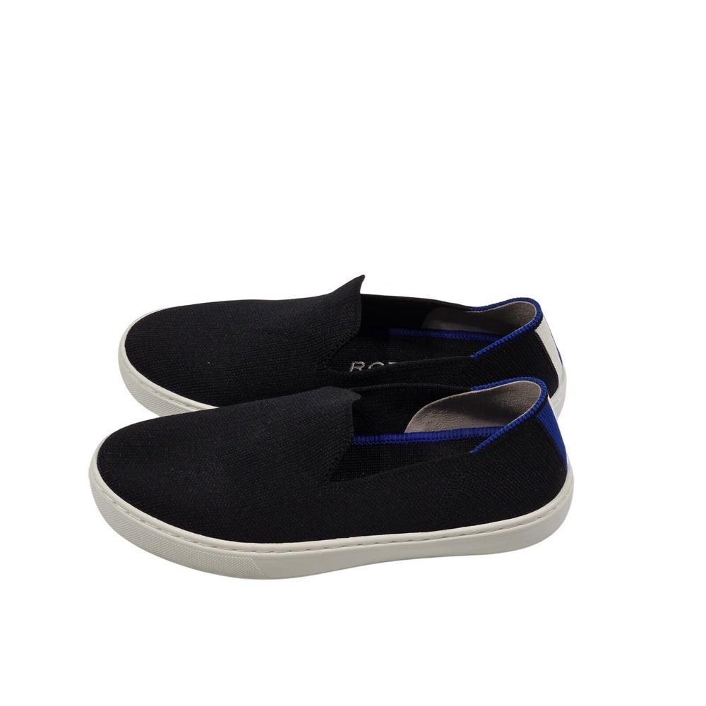 Rothy's Slip On‎ Sneakers Women's 5.5 Black Knit Casual Comfort Shoes Low Top